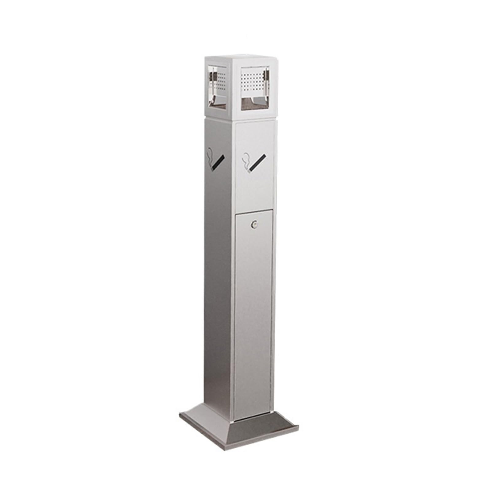 OWOHYG Ashtray Trash Can Outdoor Stainless Steel Vertical Ash Column Smoking Area Cigarette Butt Column Cigarette Butt Collector Smoke Extinguisher Trash Can Outdoor Ashtrays For Cig.A-107x25x25cm