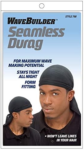 WAVEBUILDER Seamless Durag- Black