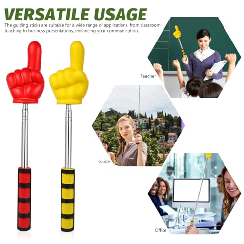 STOBOK -zeigestab-set 2-teilig Handzeiger Mit Ausziehbarem Stab Zum Lesen Und Präsentieren