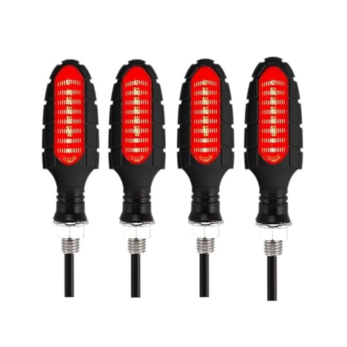 Clignotant moto LED ambre universel 12V avec lentille fumée et filetage boulon M8