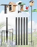 Smart Bird Feeder Pole Stand - 92 Inch Birdhouse Pole Heavy...