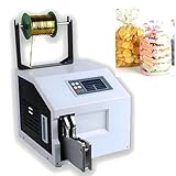 Máquina de cierre automático de bolsas, atado eléctrico con pantalla LCD y diámetro ajustable para embalaje de alimentos, incluye 1 rollo de alambre