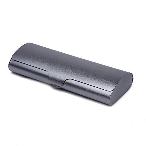 Hard Eyeglass Cases Aluminum Metal Matte Spectacle Case(Grey)