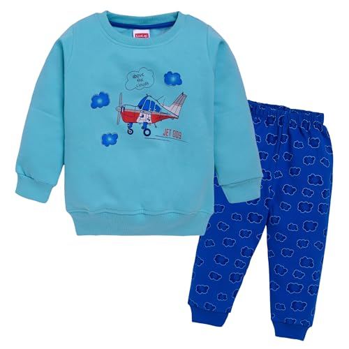 Image of LuvLap Baby Boys Full Sleeve Sweatshirt & Pyjama Set