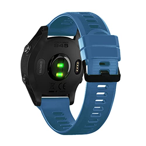 Bracelet de montre en silicone 22 mm bleu foncé idéal pour le running et le quotidien