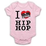 My Icon Art & Clothing I Love Hip Hop 808 Drum Machine Bébé Barboteuse Bodys, Rose Clair, 18-24 Mois