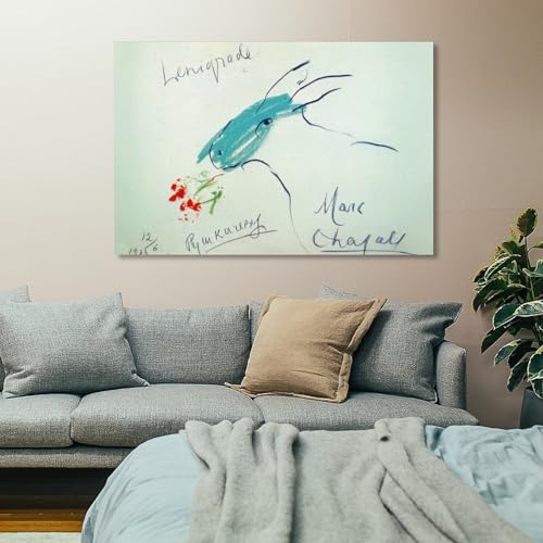 Marc Chagall impression sur toile tableau décoration murale salon chambre 40x60cm - 7