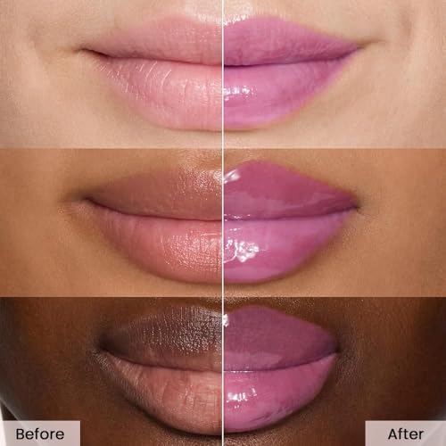 Image of FeiCuiYun Lip Tinted Glowy Balm Hydrating Tinted Lip Serum Lip Gloss, Ultra-Hydrating Natural Vegan Lip Balm, Sheer-Tinted Shine & Hydration, Soothes & Softens Dry Lips Skincare (Light Pink)
