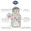 Blueberry Pet Floral Dog Hoodie, Rose Print Pullover Sweatshirt for Small Dogs, 10" Back Length, Lightweight Spring Outfit in Stylish Grey #1