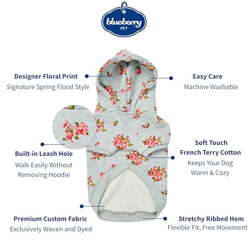 Vêtement pour chien Blueberry Pet pull à capuche finitions soignées