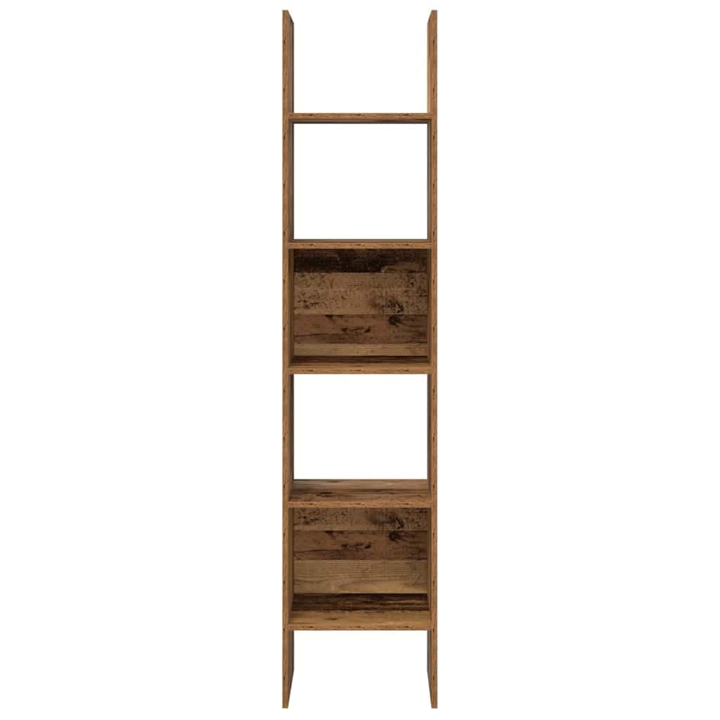 Libreria a 5 ripiani, 40 x 35 x 180 cm, in legno anticato, per soggiorno, studio, corridoio, con design robusto, molto spazio, facile da montare, durevole