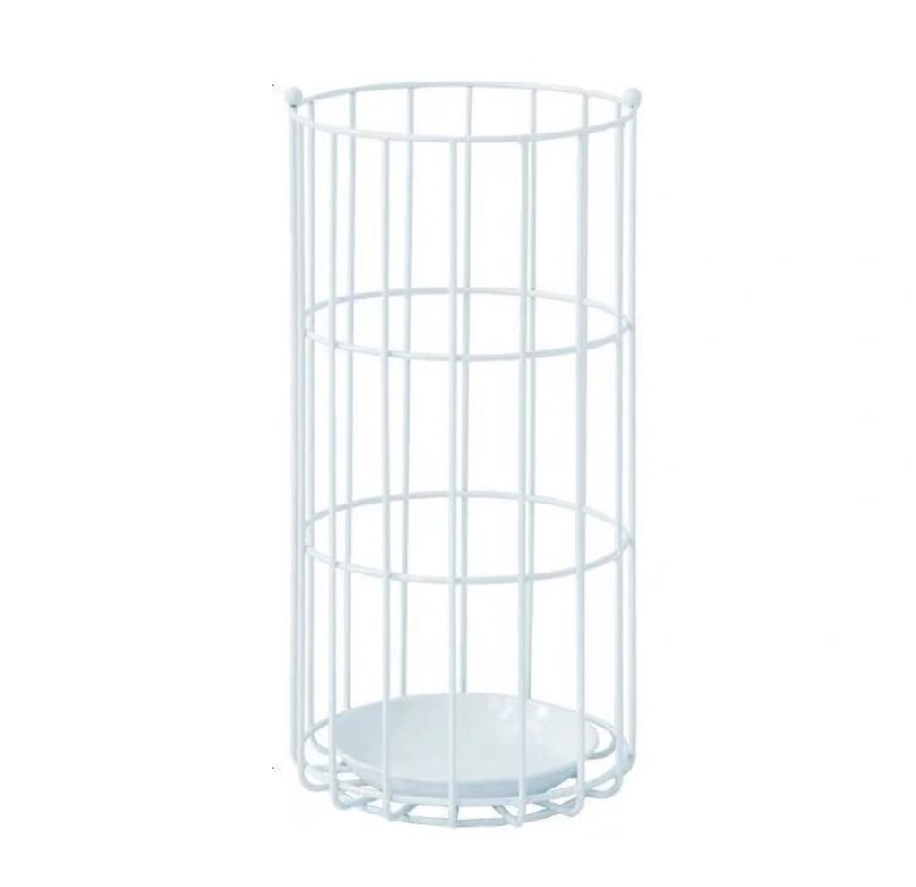 BHFPFZA Elegant Iron Umb Stand with Drain Tray & 2 Hooks Perfect for Long & Short Umbs Ideal Home & Office Decoration (25 x 50 cm)