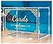 Mwater Wedding Card Box with Lock（Acrylic 11×8×8 in），Foldable，Gold Pattern