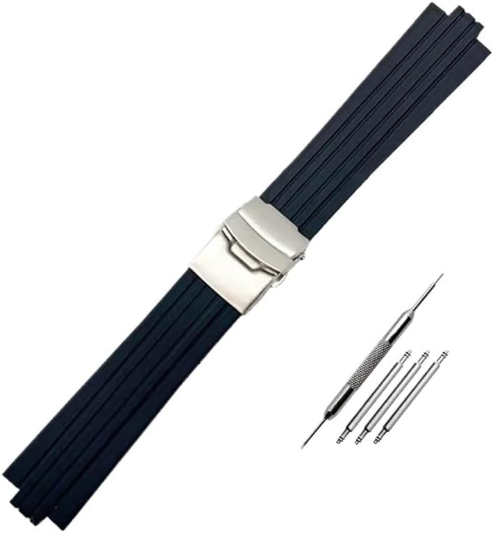 hooson Rubber Watchband For Oris Aquis 7330 7740 Watch Band Convex Strap Wristband
