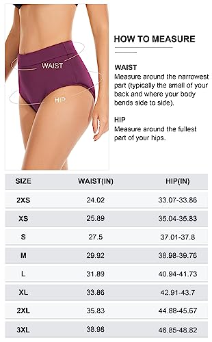 Ovruns Period Swimwear Leakproof Bikini Brief Bottoms Waterproof Menstrual Swim Bottoms For Teens, Girls, Women Purple Red S #TOP4