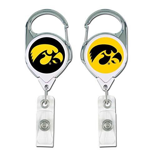 WinCraft NCAA Iowa Hawkeyes Retractable Premium Badge Holder, Team Color, One Size