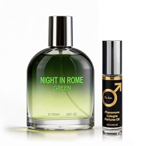 AFLUXE Night In Rome Green Eau de Toilette for Men, Unique Oriental Fougere Coffee Cologne, Pheromone&Parfum Elegant Mens Fragrance, 3.3 fl oz (100 ml)