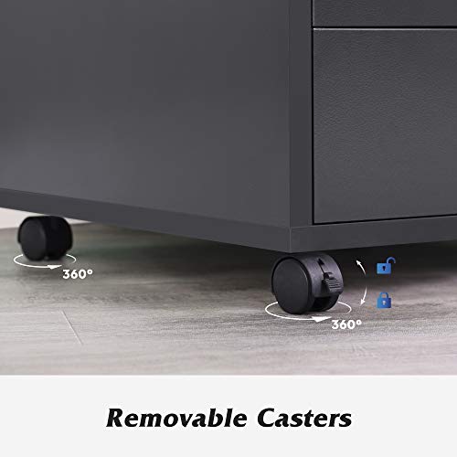 Devaise 7-Drawer Chest, Wood Dresser Organizer With Removable Wheels, Storage Cabinet For Bedroom, Living Room, Closet, Black #TOP5