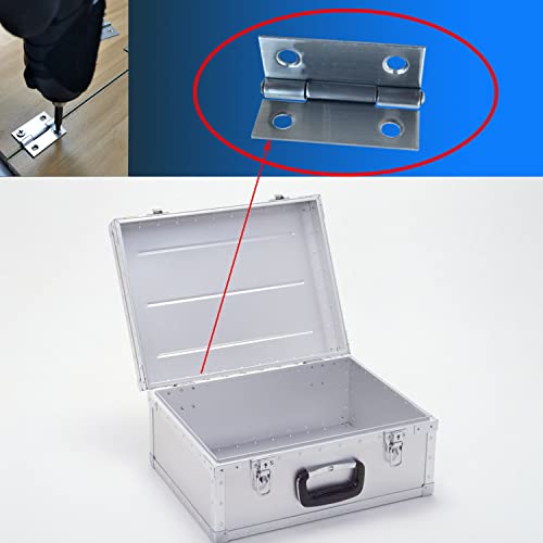 Autoly 20Pcs 1" Stainless Steel Cabinet Door Hinge Small Box Cupboard Gate Furniture Butt Hinge Silver Tone (1-Inch Long) #TOP4