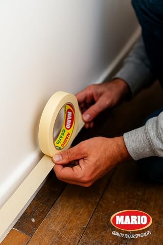Image of Mario Masking Tape - 20 Meter Length, 48mm Width - DIY Art & Craft, Easy Tear Tape, Best for Carpenter, Labelling, Painting and leaves no residue after a peel. 2 Rolls Per Pack