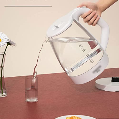 Tetera eléctrica de vidrio borosilicato 1.7L con luz LED miniatura 3