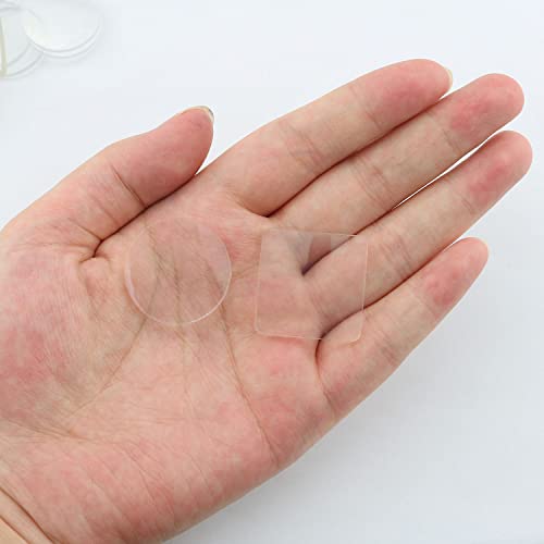 Dgbrsm 16Pcs Glass Rubber Pads Transparent Glass Table Top Bumper Anti Slide And Scratch Glass Table Stoppers (8 X Round + 8 X Square) #TOP4