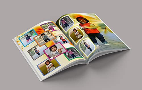 YAHVI Personalized 9"x11" Magazine Style Photo Album (Multicolour, 12 Pages), Medium, Multicolor