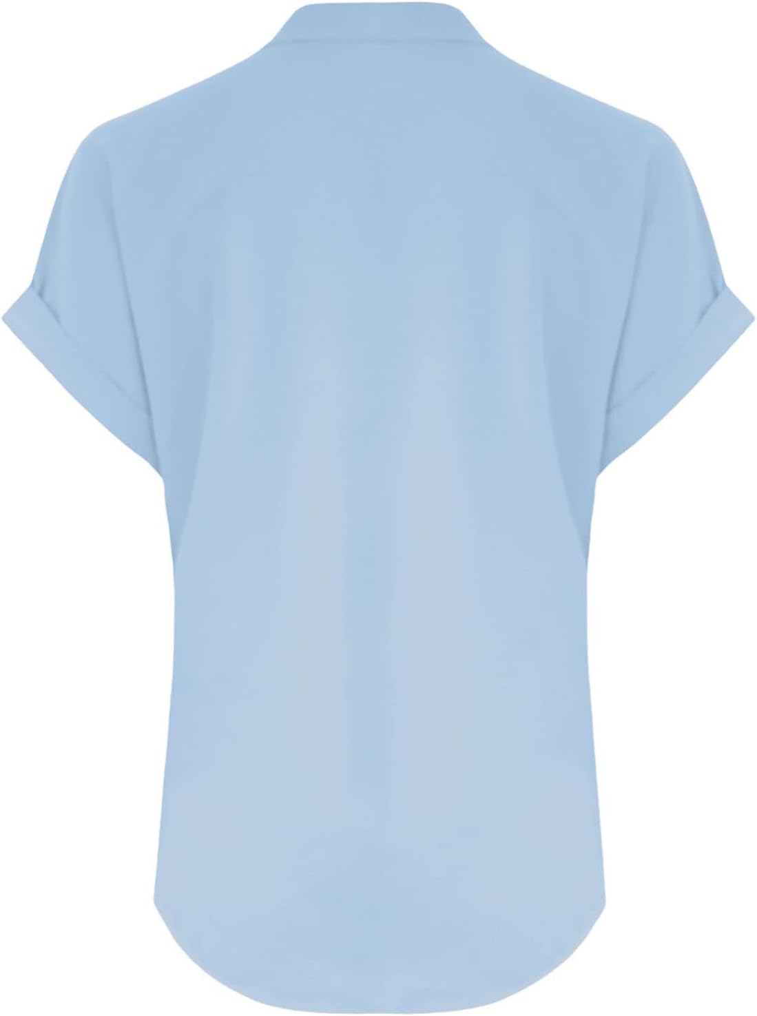Summer Tops for Women Casual Short Sleeve Cotton Linen Shirts Button V Neck Tunic Blouse Beach Vacation Clothes