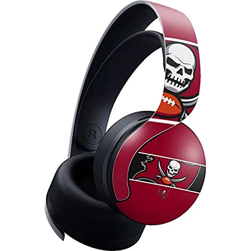 Skinit Decal Gaming Skin Compatible with Pulse 3D Wireless Headset for PS5 - Officially Licensed NFL Tampa Bay Buccaneers Zone Block Design