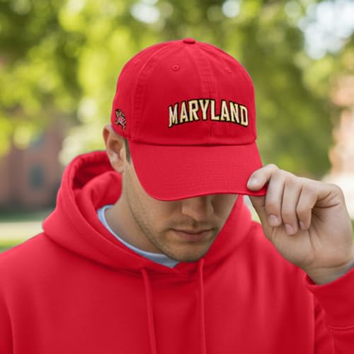 Gorra bordada ajustable University of Maryland roja miniatura 5