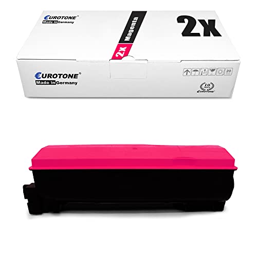 Toner rouge TK 570 m longue durée Eurotone pour Mita FS-C5400DN pack de 2