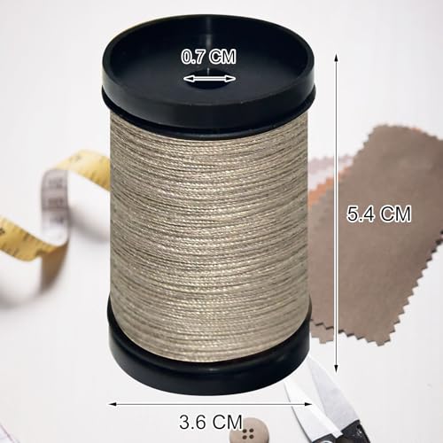 Hilo de costura Denim 2 bobinas color Taupe miniatura 3