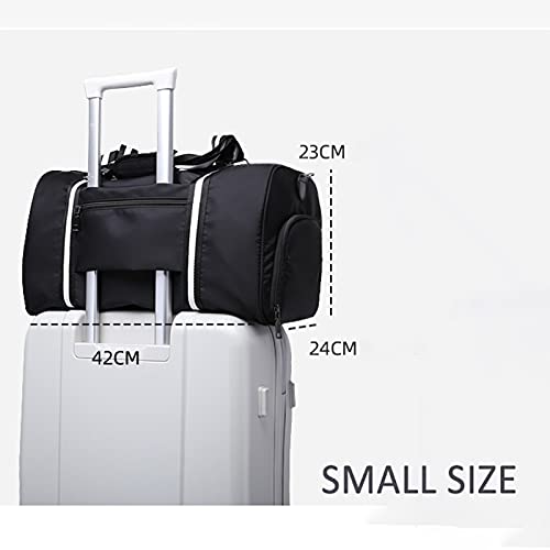 Gym Bag, heren en vrouwen reizen plunjezak, schoen compartiment en natte tas, slijtvaste en waterdichte stof, rits, yoga… - Image 7