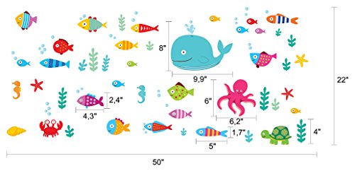 Vinilos Decorativos de Pescado para Pared, 40 Piezas miniatura 2