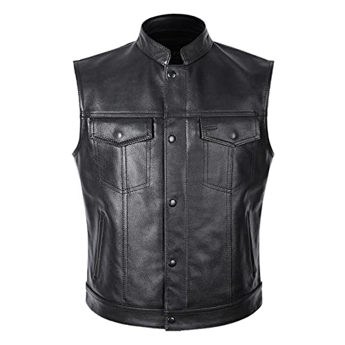 Chaleco de cuero para moto XXXXXL holgado que elimina la opresión al conducir