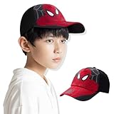CoolShef Baseball Cap for Kids, Cap for Boys Baseball Cap Baby Cartoon Hero Style Duckbill Hat Outdoor Sun Hat for 3-9 Years Kids, Red