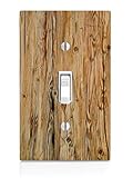 Wood Rustic Light Wooden Background Light Switch Plate