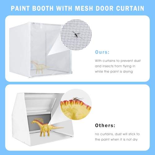 Siebwin Cabine de pulverizador de tinta para aerógrafo, 76 x 76 x 76 cm, ferramenta de cabine de tin