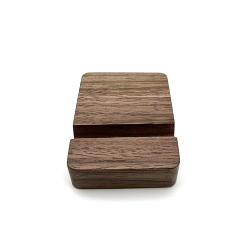 Smartify Soporte para teléfono móvil de madera oscura – Soporte para teléfono móvil iPhone Samsung y Kindle – Soporte para smartphone para mesa – Soporte para teléfono móvil oficina escritorio – Base