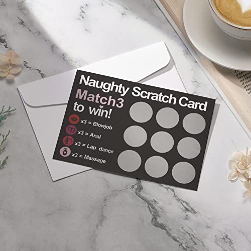 Cj&M Funny Naughty Gift For Him, Naughty Scratch Card, Adult Scratch Card, Birthday Gift For Him, Adult Gift For Boyfriend, Rude Gift For Him, Surprise Your Boyfriend, Husband, Or Other Half With This Sexy, Funny Scratch Card #TOP3