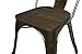 DHP Fusion Metal Dining Chair with Wood Seat, Distressed Metal Finish for Industrial Appeal, Set of two, Bronze