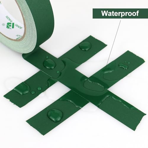 Image of BOMEI PACK Dark Green Gaffer Tape, Matte Non-Reflective, 1inch x 20yds No Residue Hand Tear Self-Adhesive Tape for Labeling, Cable, Stage, Photo Studio, Painters and Duct Repair, 3 Pack