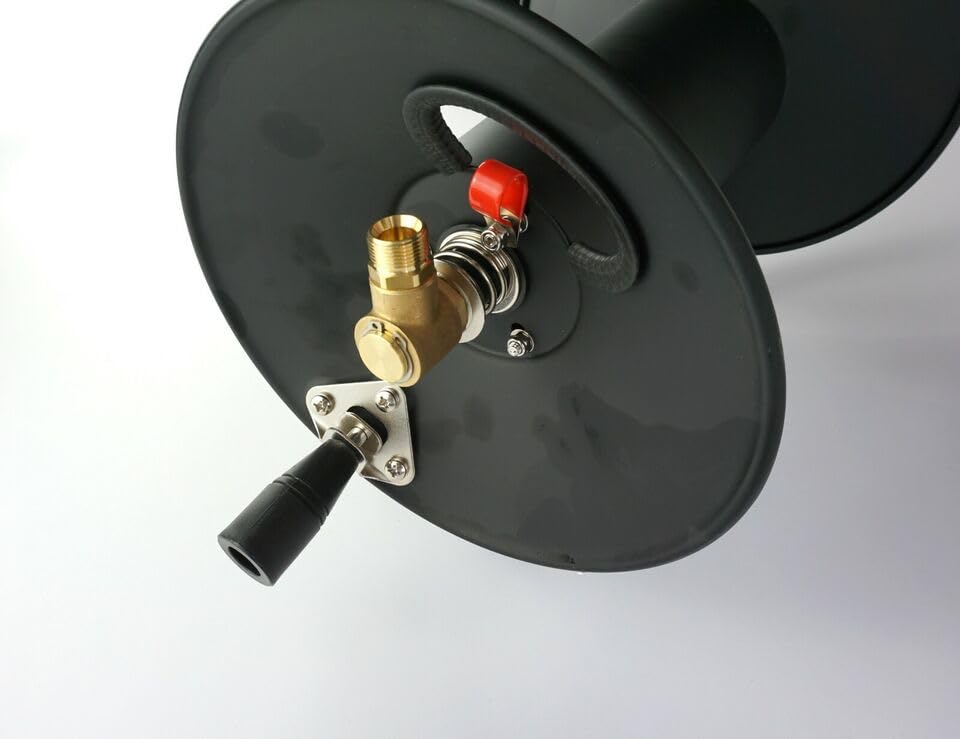 Schlauchtrommel | für Kärcher HD HDS Kränzle Hochdruckreiniger | bis 280 bar | bis zu 50m Länge (siehe Artikelbeschreibung) | M22x1,5 AG x M22x1,5 AG | Hochdruckschlauch Schlauchaufroller