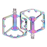 Bicycle Pedals，Bike Pedals Sets 9/16 Non-Slip Aluminum Replacement Pedals For Road/Mountain Bmx Mtb Spin Bike (Colorful)