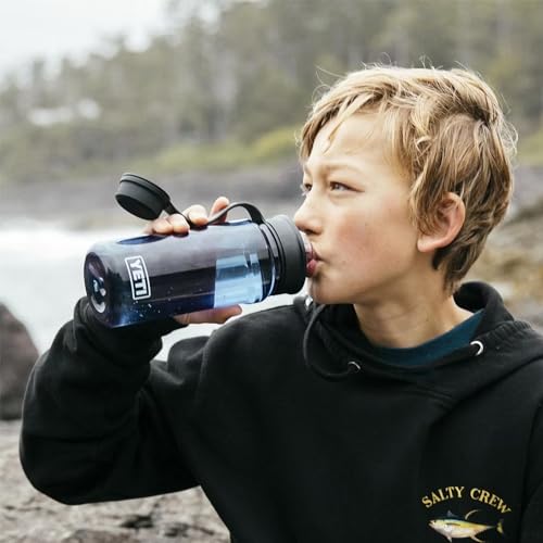 Image of YETI Yonder Water Bottle with Yonder Tether Cap, Lightweight, Leakproof and BPA-Free