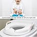 Potty Training Seat, Universal Ergonomic Anti Splash Urine Soft Children Toilet Seat with NonSlip Handle, Food Grade PP Material, for Boys and Girls Babies (White)
