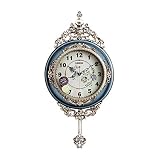 HYXL European Retro Luxury Wall Clock with Pendulum,Creative Mute Antique Style Wall Clocks Watches