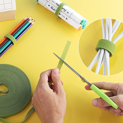 15m Pflanzenbinder Klett, 10mm Kabelbinder Wiederverschließbar Plant ties Pflanzen Klettband für Pflanzen Grün