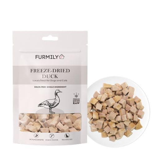 Freeze-Dried Duck Pet Treats by FURMILY 40g, for Cat & Dog, Food Topper, Natrual, No Additive, 100% Duck, Freeze-dried to protect nutrition, High protein, Healthy, Easy Digestion
