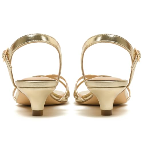 Image of Mostrin Strappy Heels for Women Ankle Strap Heels Women's Heeled Sandals for Party Prom Wedding